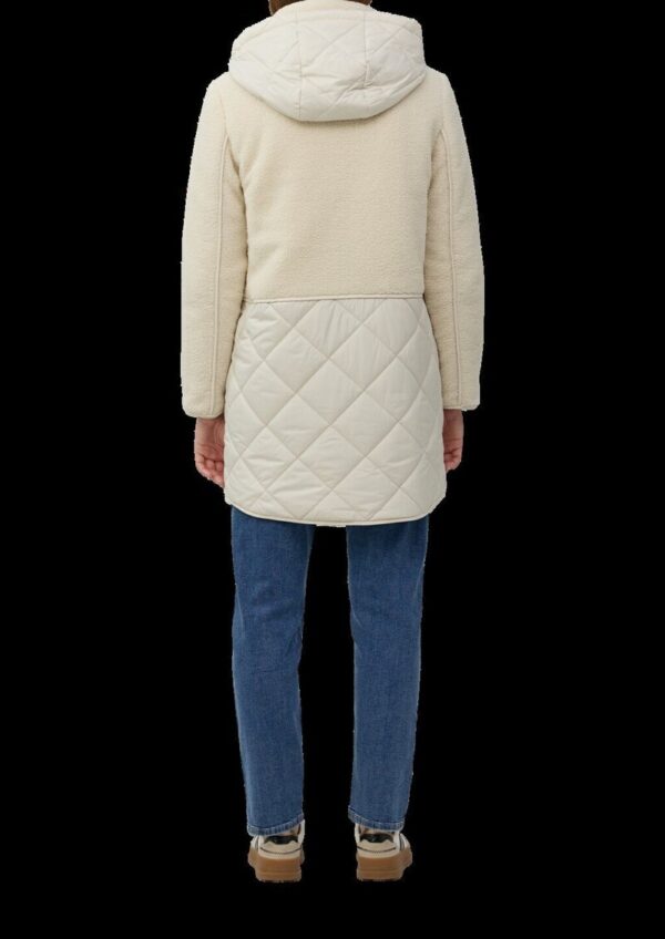 Kurzer Teddymantel im Fabricmix