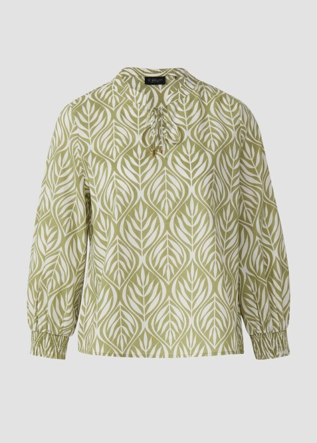 Tunikabluse mit 3/4-Ärmeln und All-over-Print