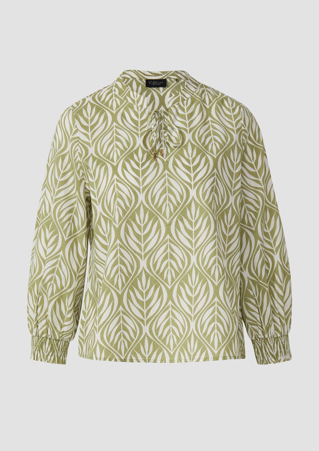 Tunikabluse mit 3/4-Ärmeln und All-over-Print