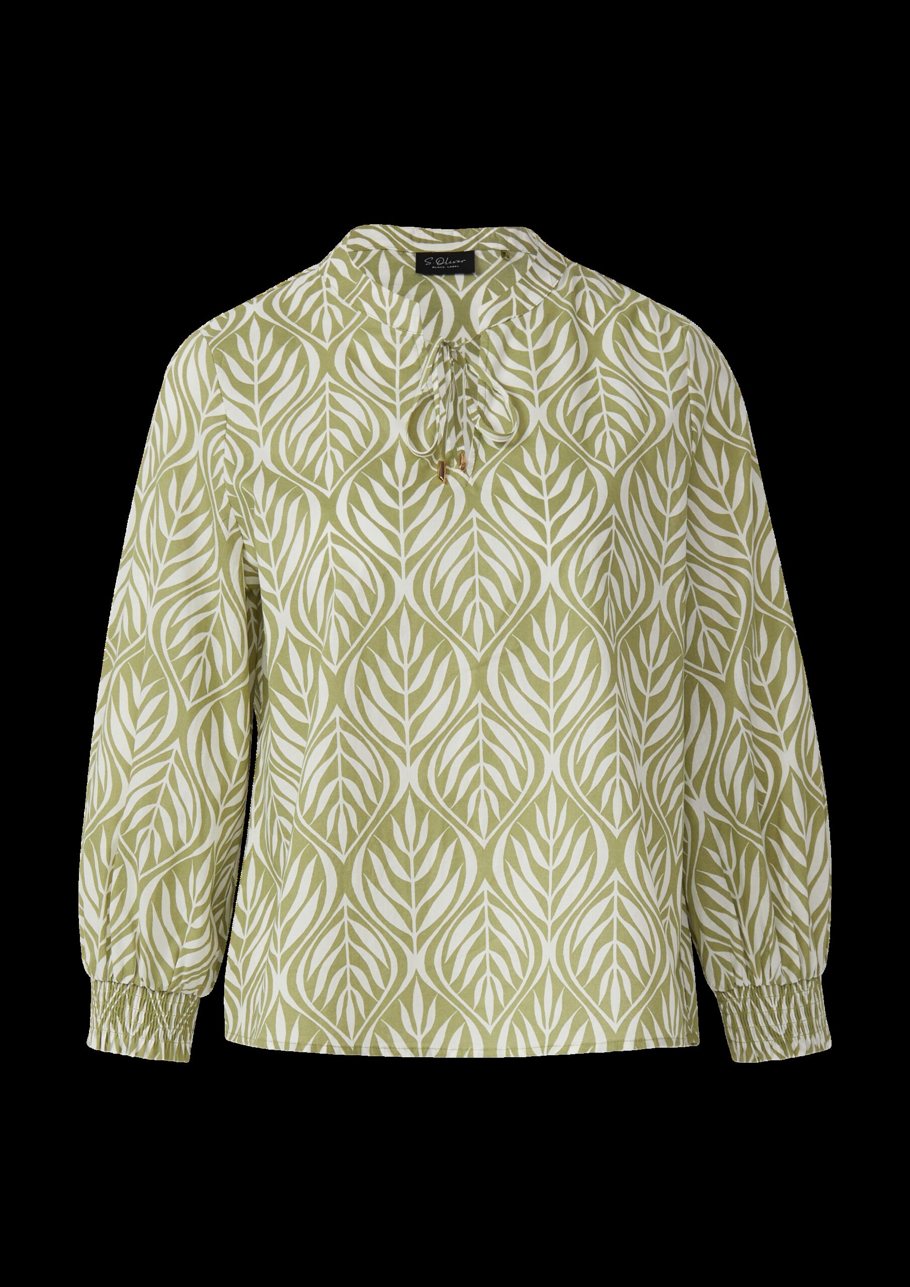 Tunikabluse mit 3/4-Ärmeln und All-over-Print