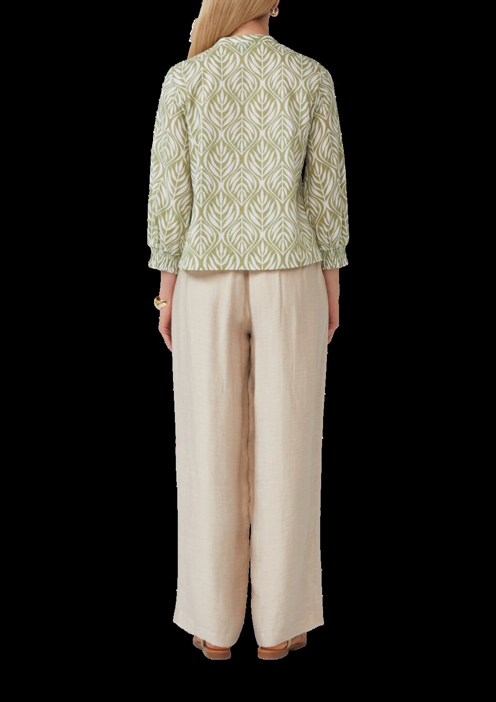 Tunikabluse mit 3/4-Ärmeln und All-over-Print