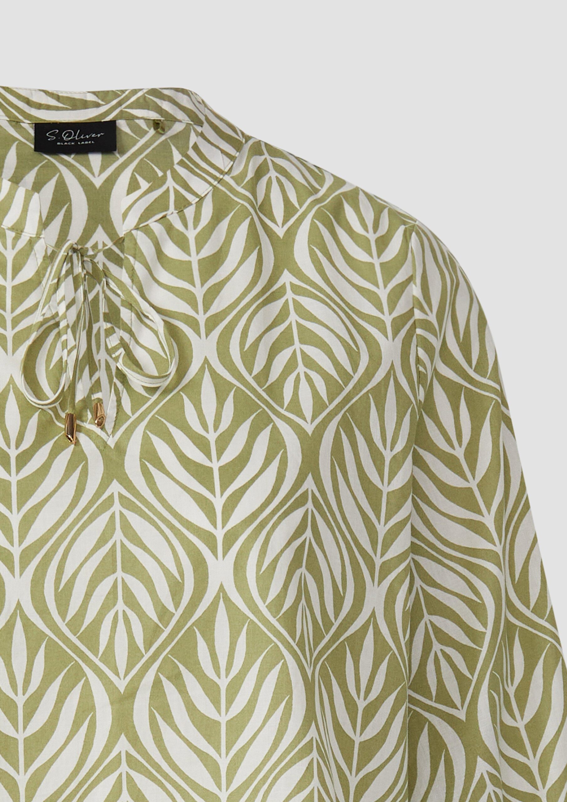 Tunikabluse mit 3/4-Ärmeln und All-over-Print