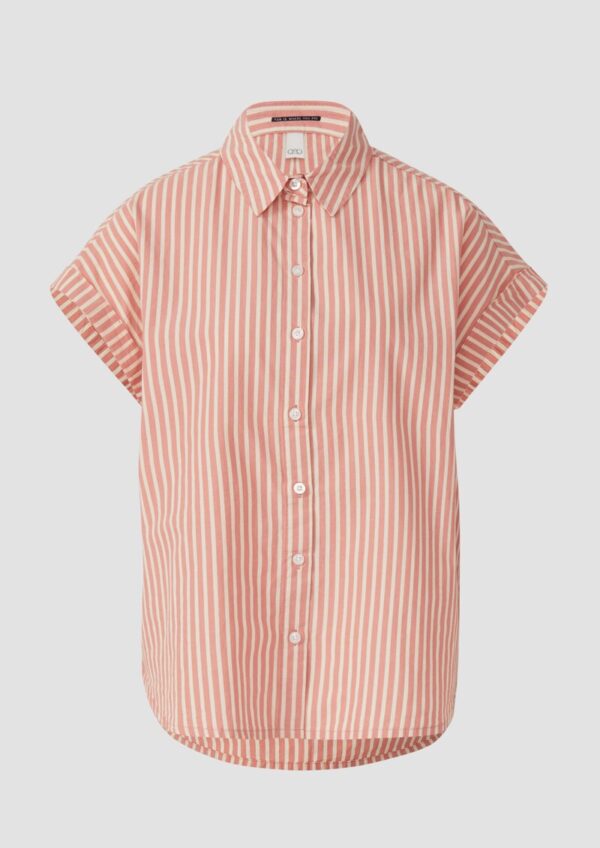 Streifenbluse mit überschnittenen Schultern