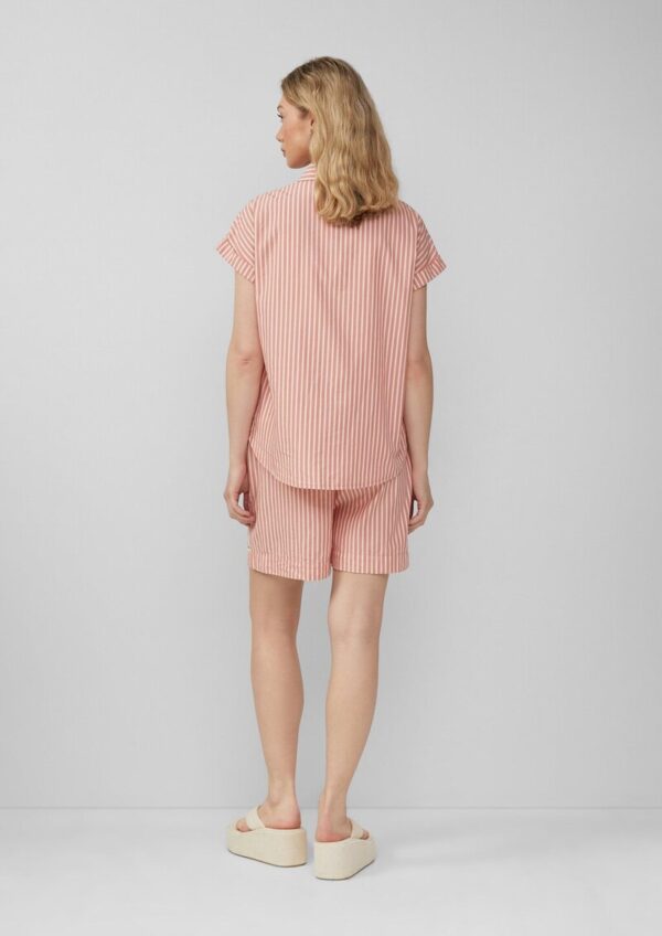 Streifenbluse mit überschnittenen Schultern