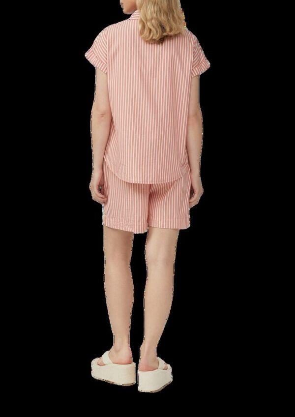 Streifenbluse mit überschnittenen Schultern