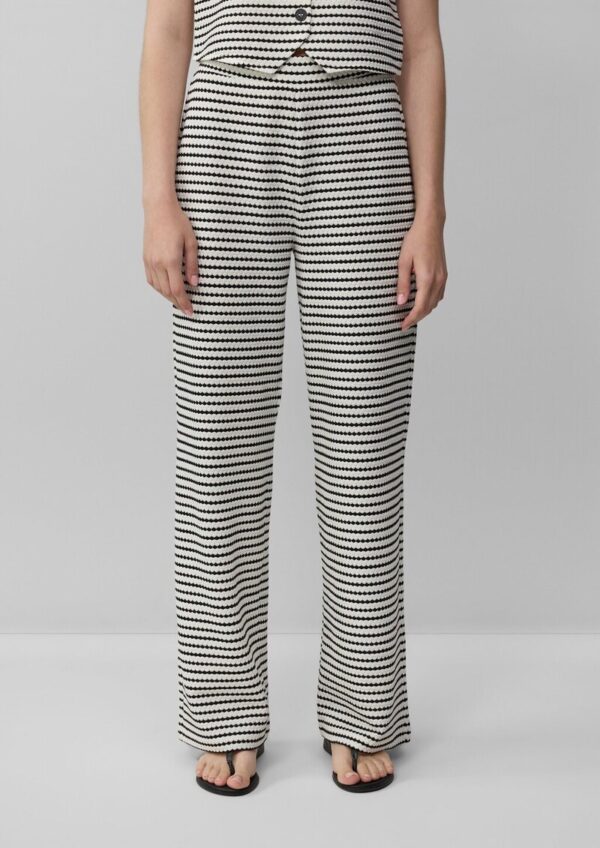 Strukturierte Wide-Leg-Hose im Relaxed Fit