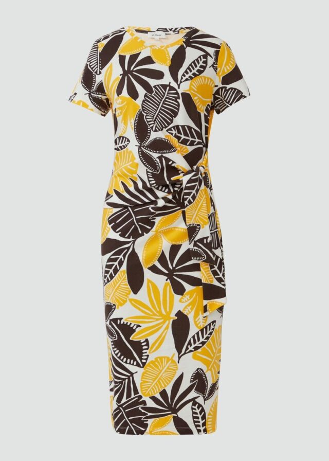 Jersey-Kleid mit Knotendetail