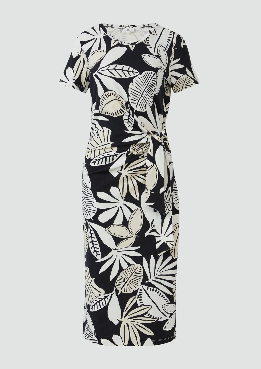 Jersey-Kleid mit Knotendetail