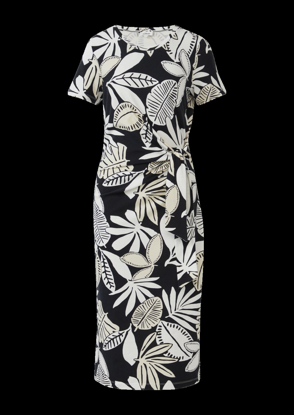 Jersey-Kleid mit Knotendetail