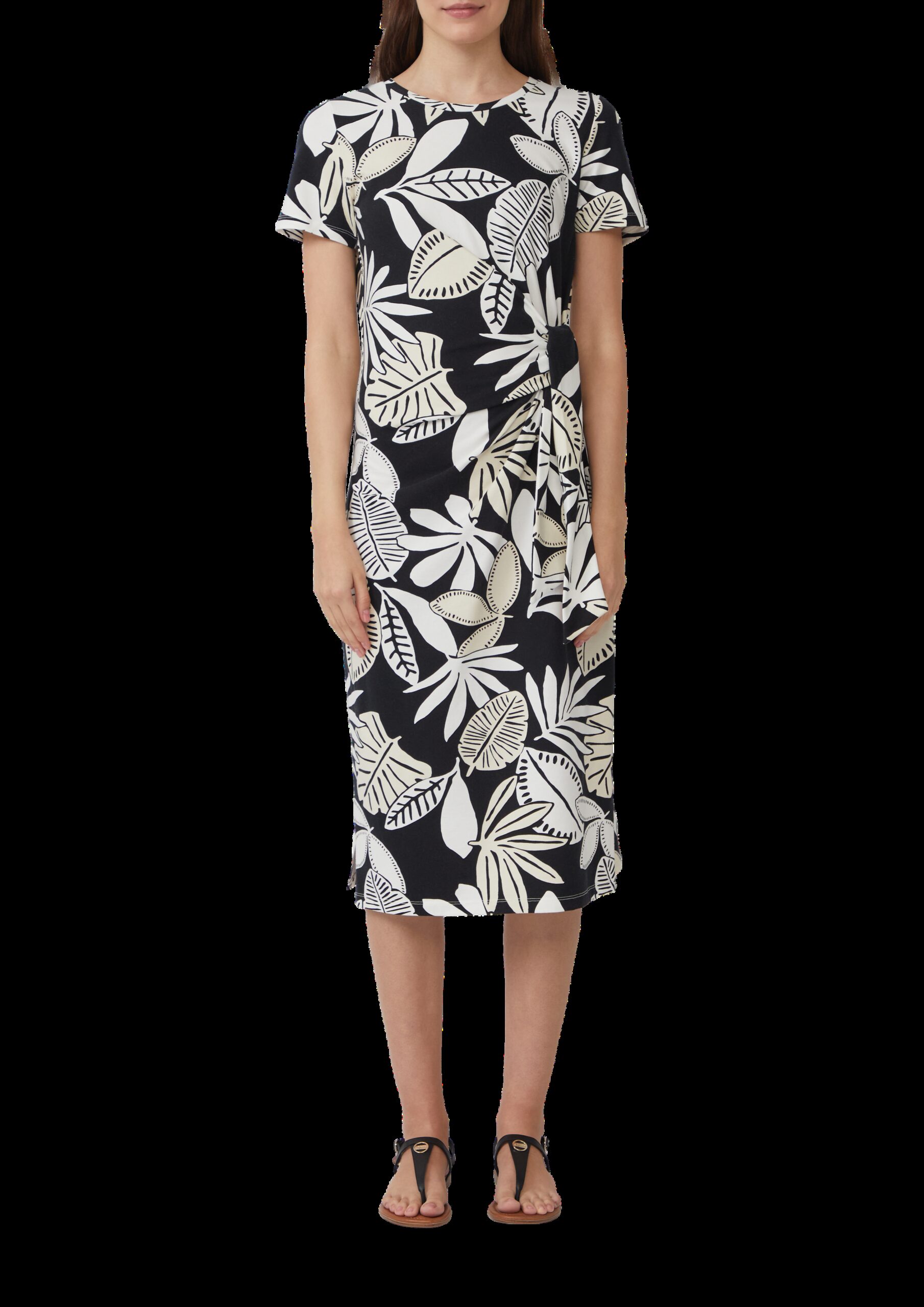 Jersey-Kleid mit Knotendetail