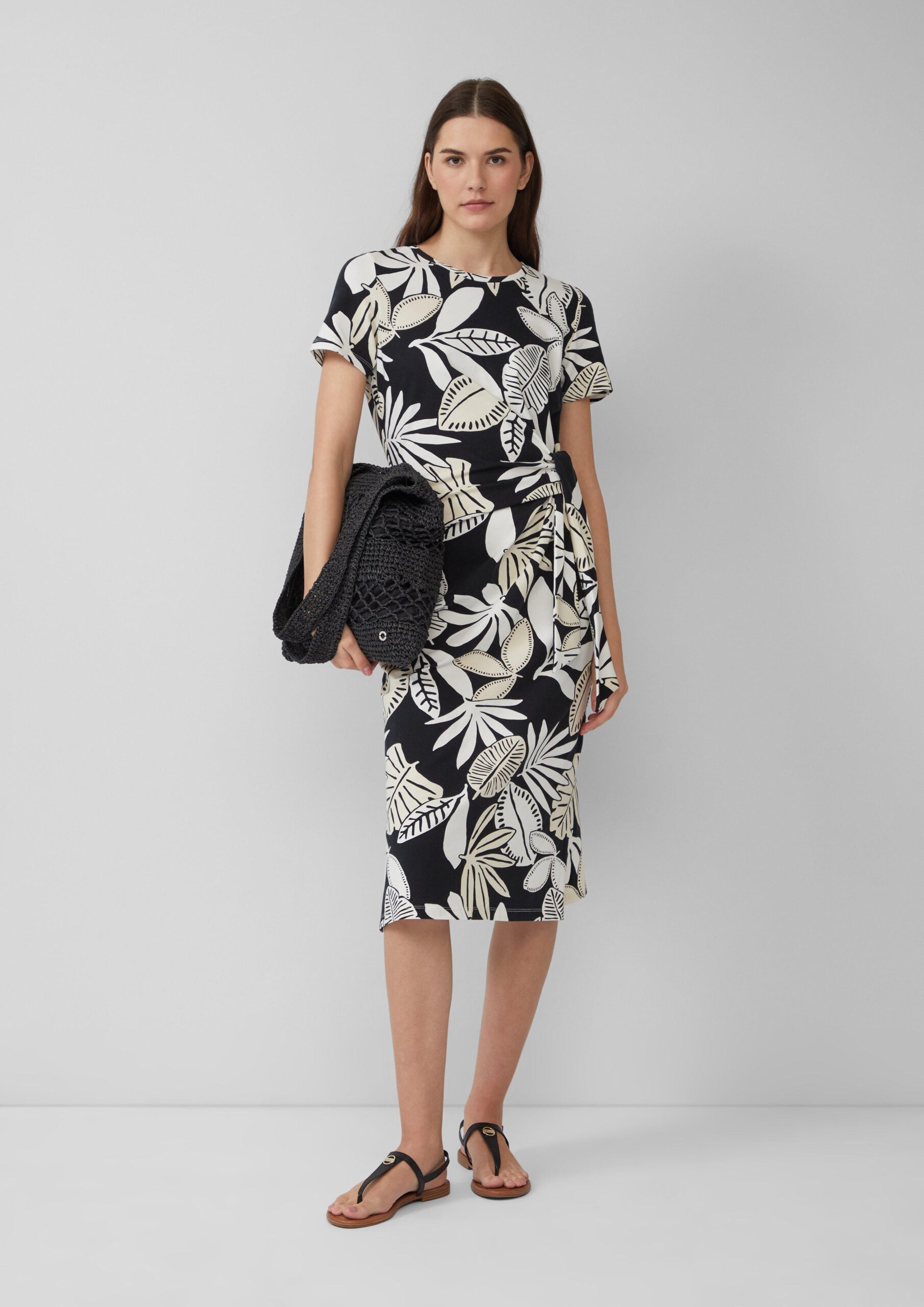 Jersey-Kleid mit Knotendetail