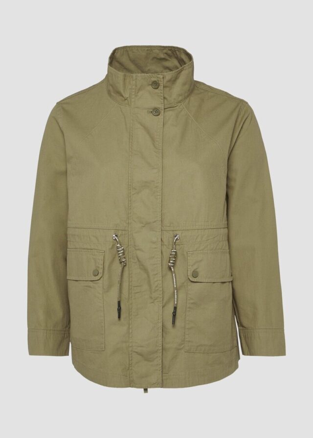 Baumwolljacke mit Tunnelzug in der Taille