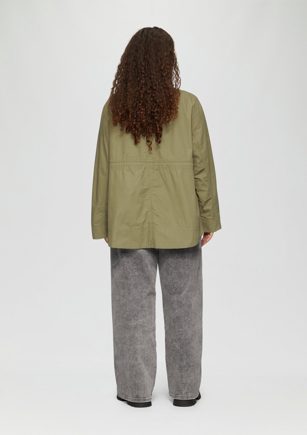 Baumwolljacke mit Tunnelzug in der Taille