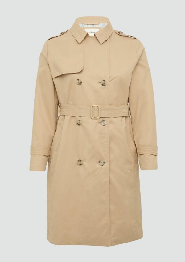 Trenchcoat mit Streifen-Futter