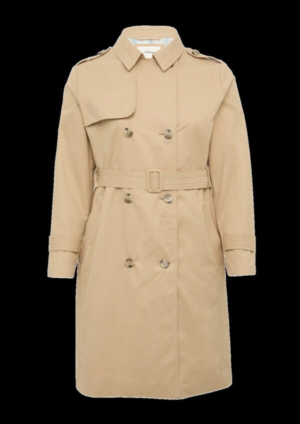 Trenchcoat mit Streifen-Futter