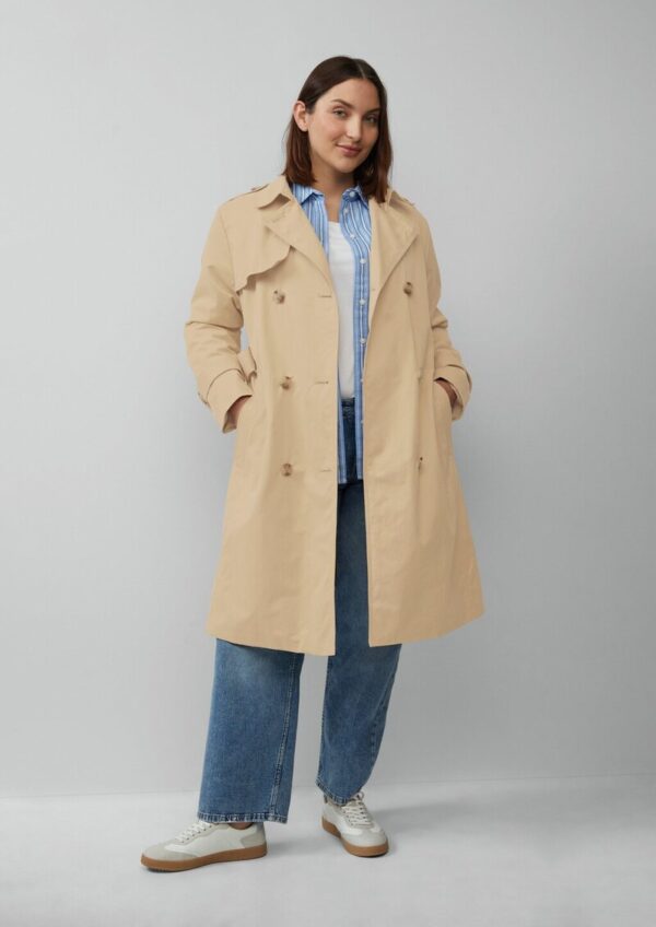 Trenchcoat mit Streifen-Futter