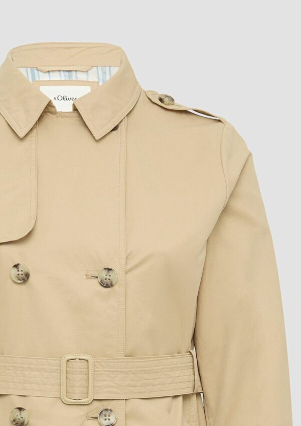 Trenchcoat mit Streifen-Futter