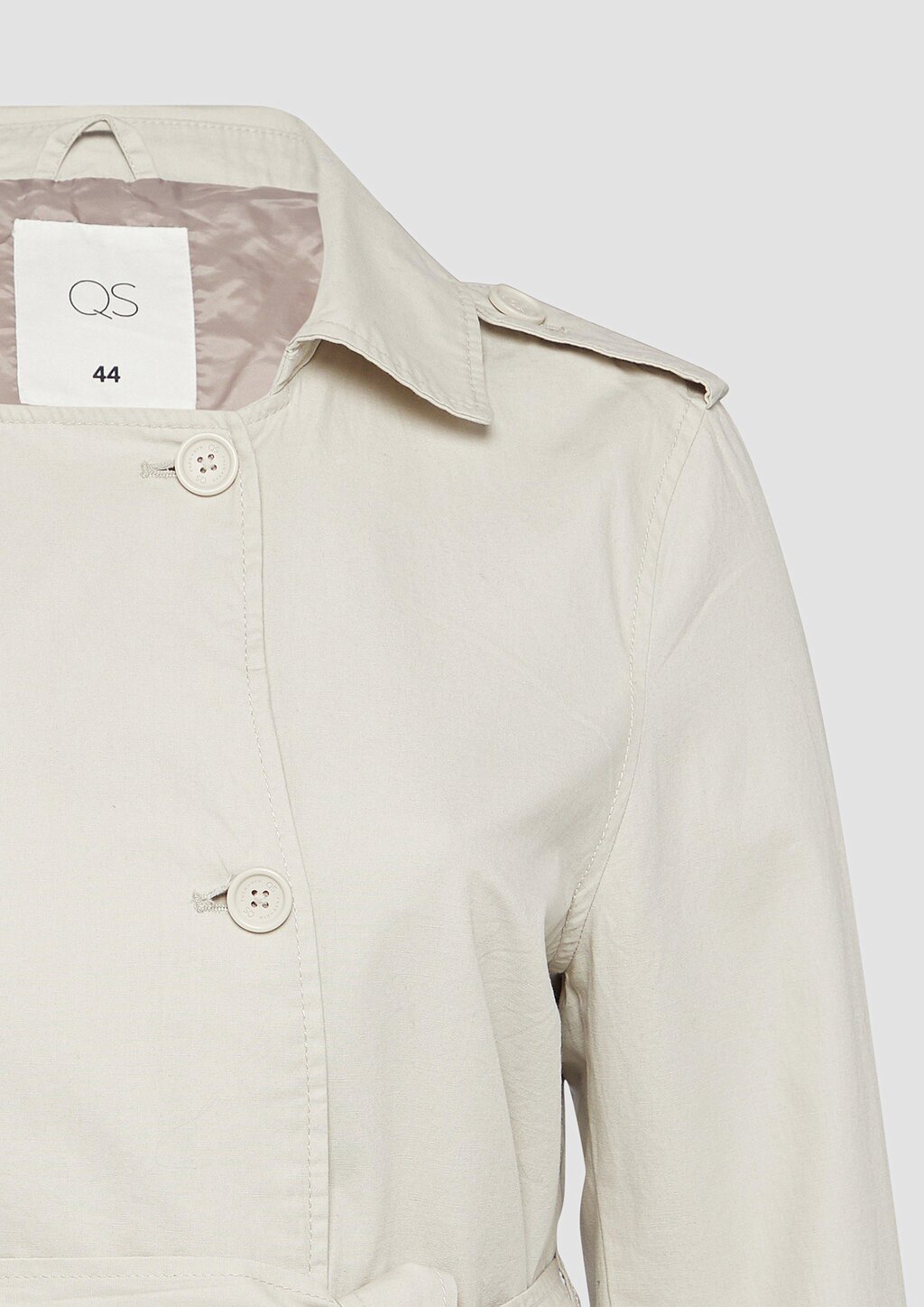 Kurzer Trenchcoat aus Baumwolle mit Gürtel