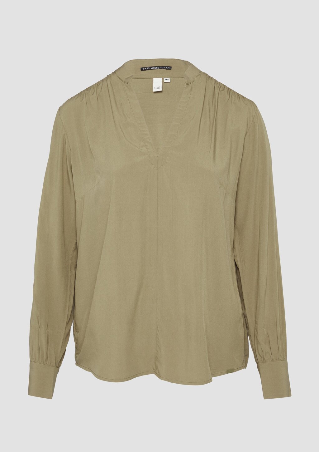 Viskosebluse mit Tunika-Ausschnitt