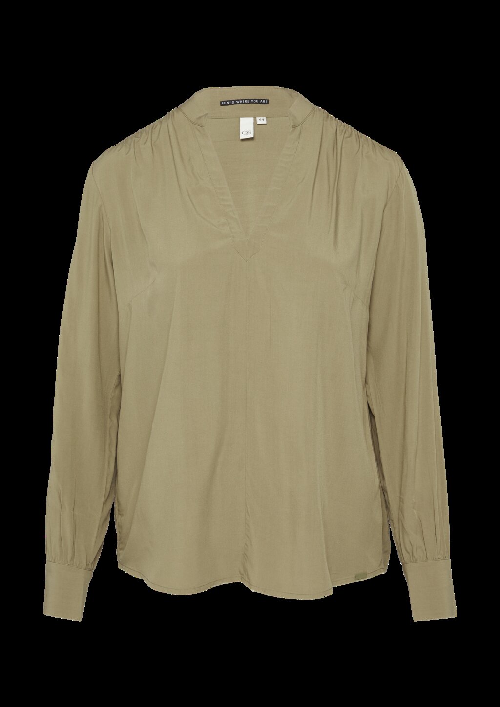 Viskosebluse mit Tunika-Ausschnitt