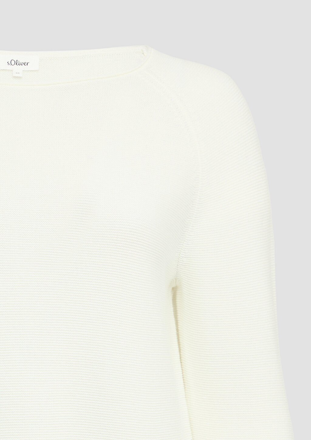 Strickpullover mit U-Boot-Ausschnitt und Rollsaum