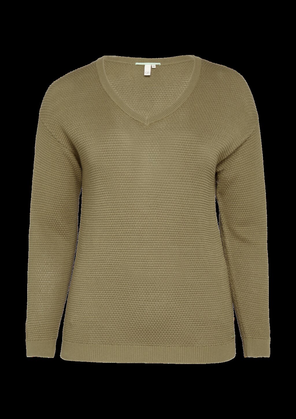 Pullover mit Strukturmuster und V-Ausschnitt