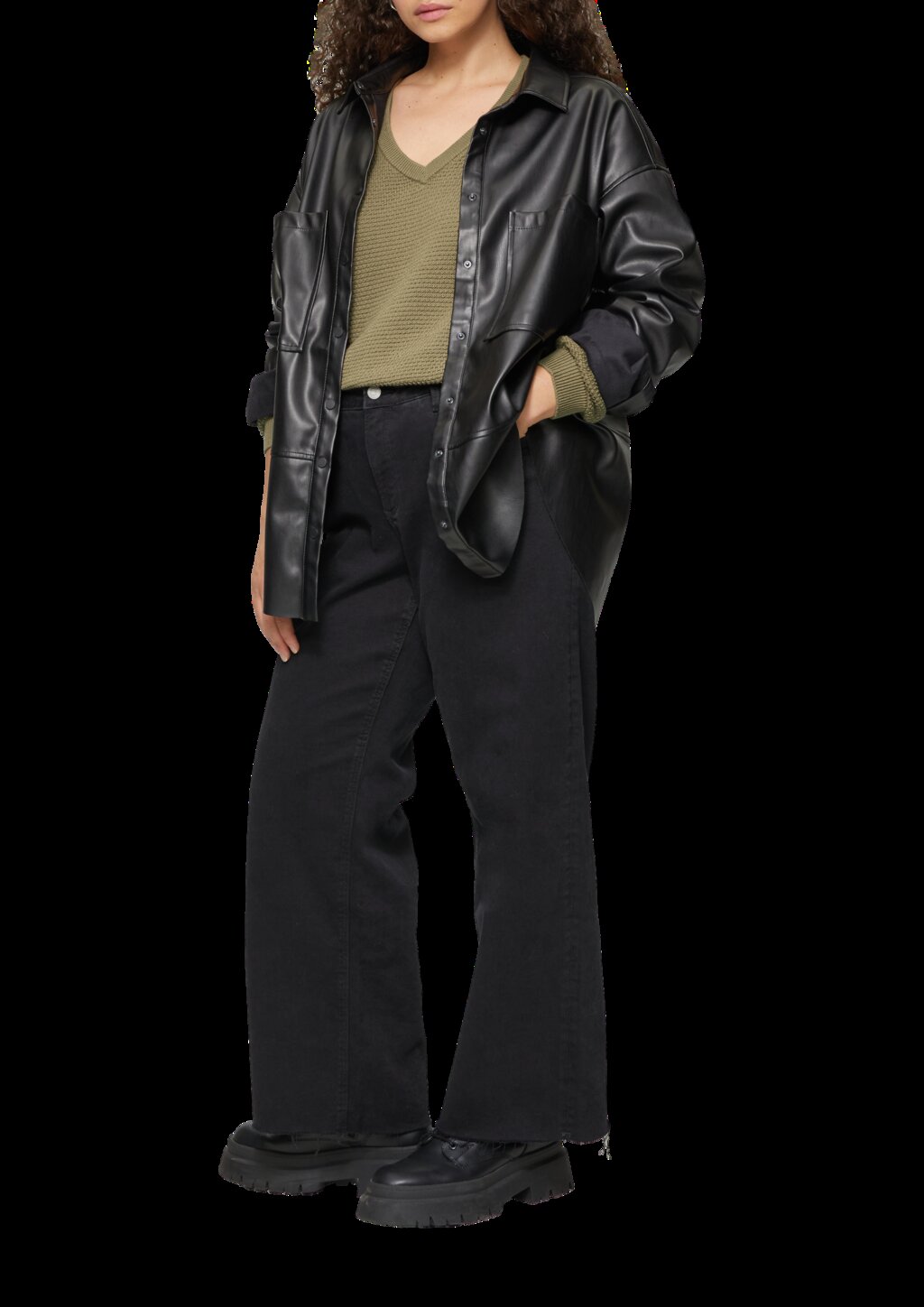 Pullover mit Strukturmuster und V-Ausschnitt