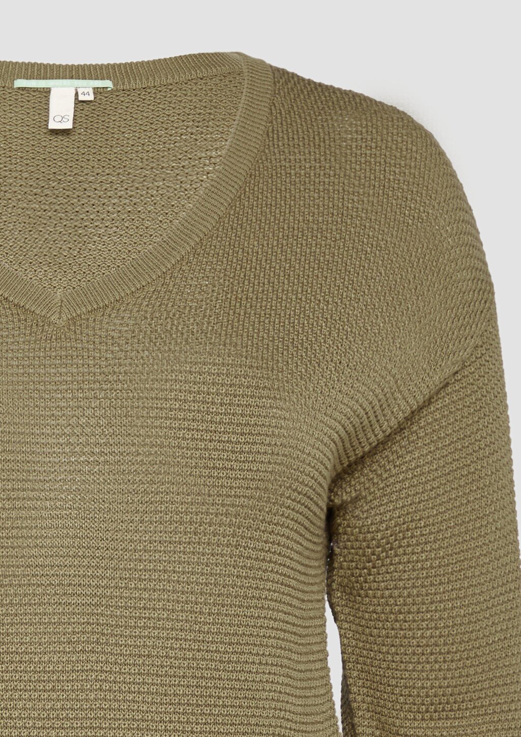 Pullover mit Strukturmuster und V-Ausschnitt