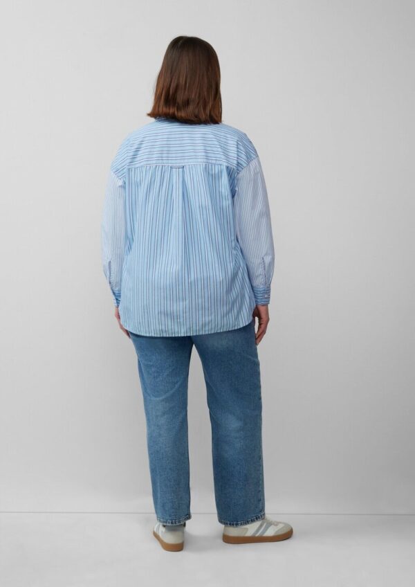 Popeline-Bluse im Relaxed Fit mit Streifenmix