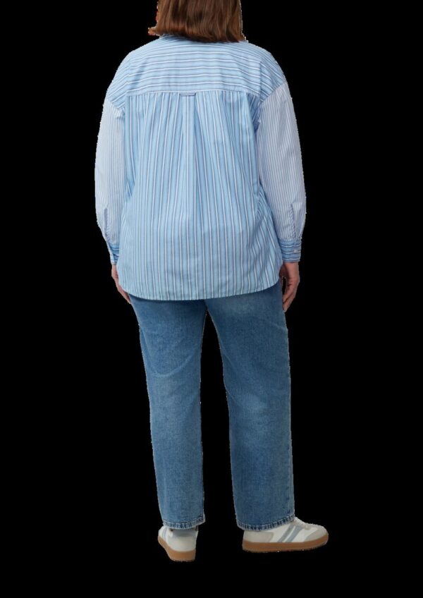 Popeline-Bluse im Relaxed Fit mit Streifenmix