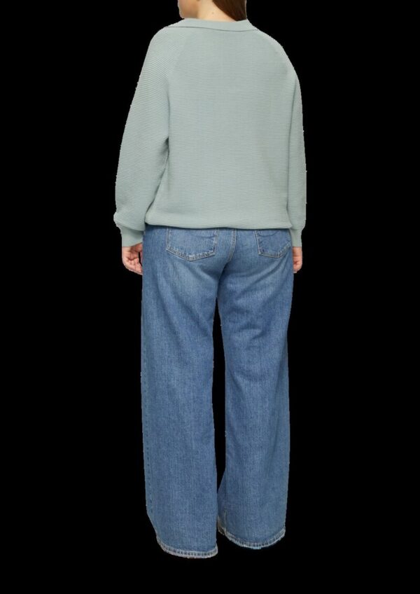 Strukturierter Pullover mit Polokragen