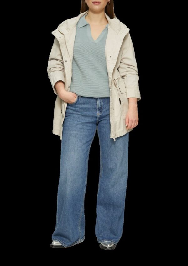 Strukturierter Pullover mit Polokragen