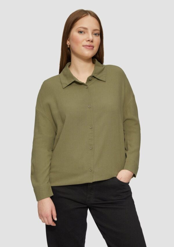 Longbluse aus Leinenmix