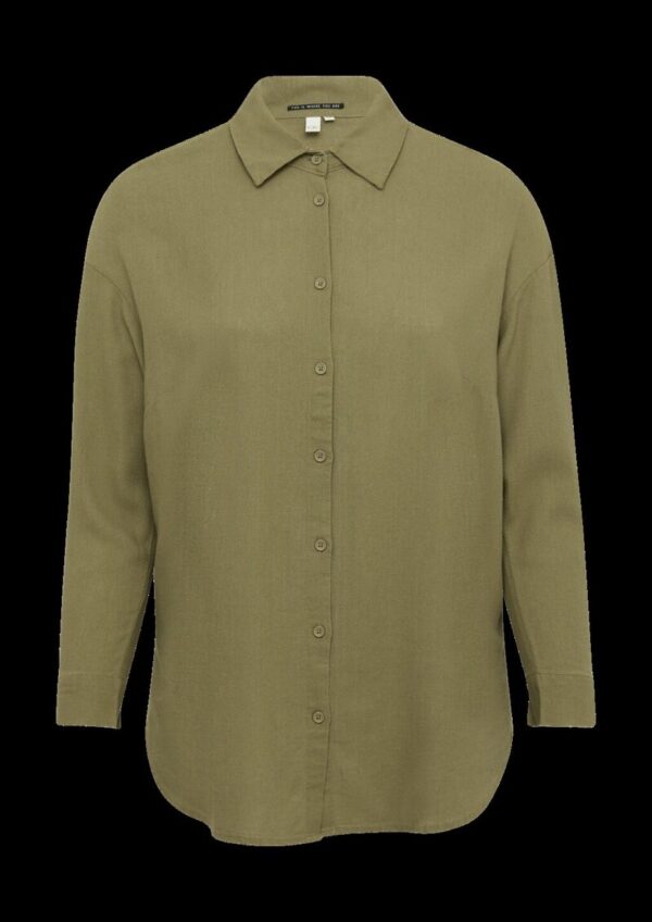 Longbluse aus Leinenmix