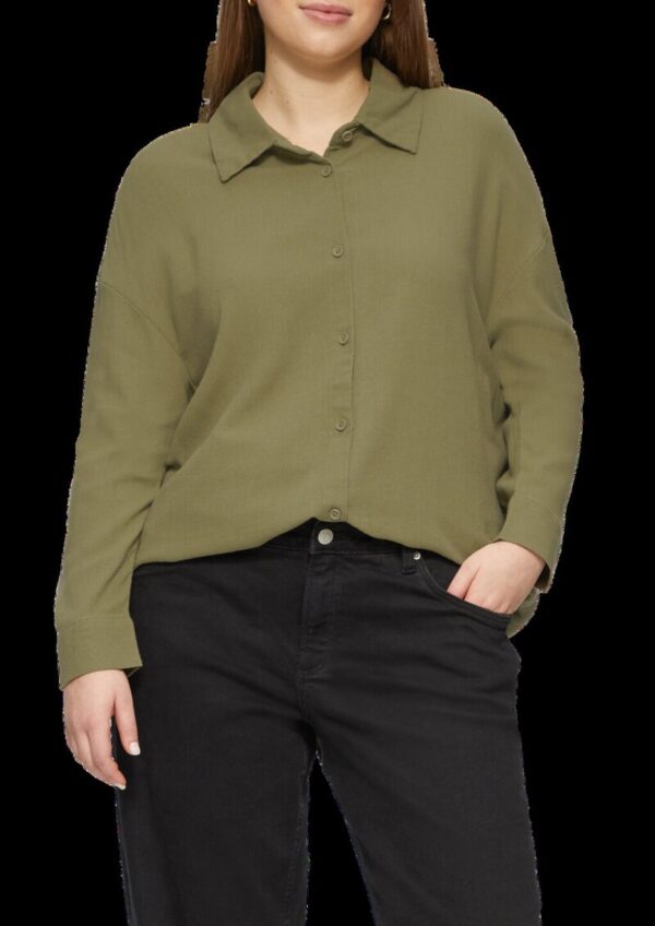 Longbluse aus Leinenmix