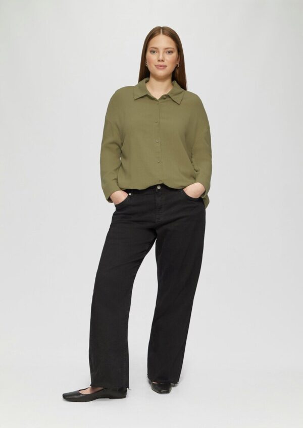 Longbluse aus Leinenmix