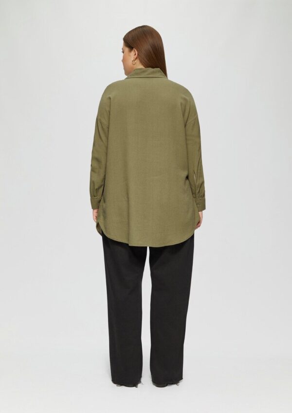 Longbluse aus Leinenmix