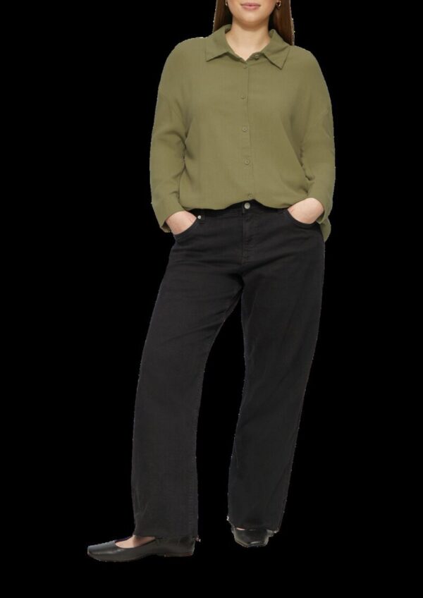 Longbluse aus Leinenmix