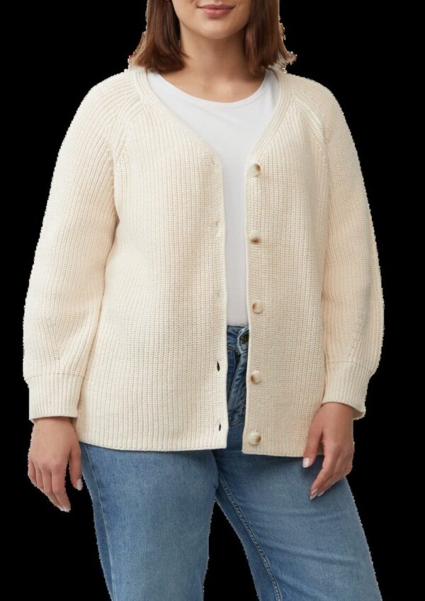 Strukturierter Cardigan im Relaxed Fit aus Baumwollmix