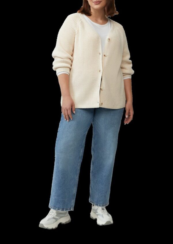 Strukturierter Cardigan im Relaxed Fit aus Baumwollmix