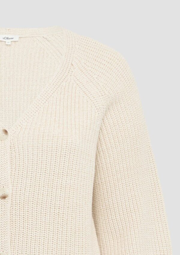 Strukturierter Cardigan im Relaxed Fit aus Baumwollmix