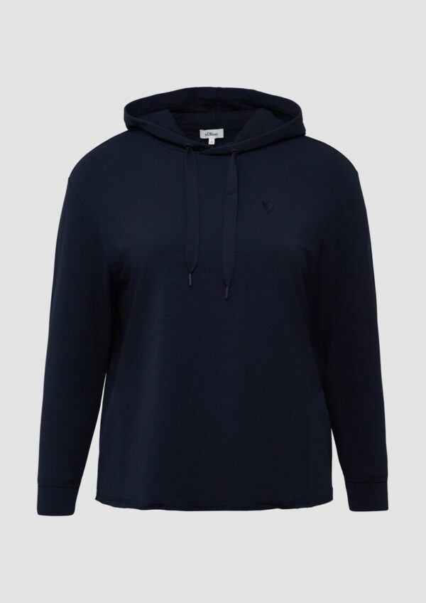 Weiches Kapuzen-Sweat mit Herz-Stickerei