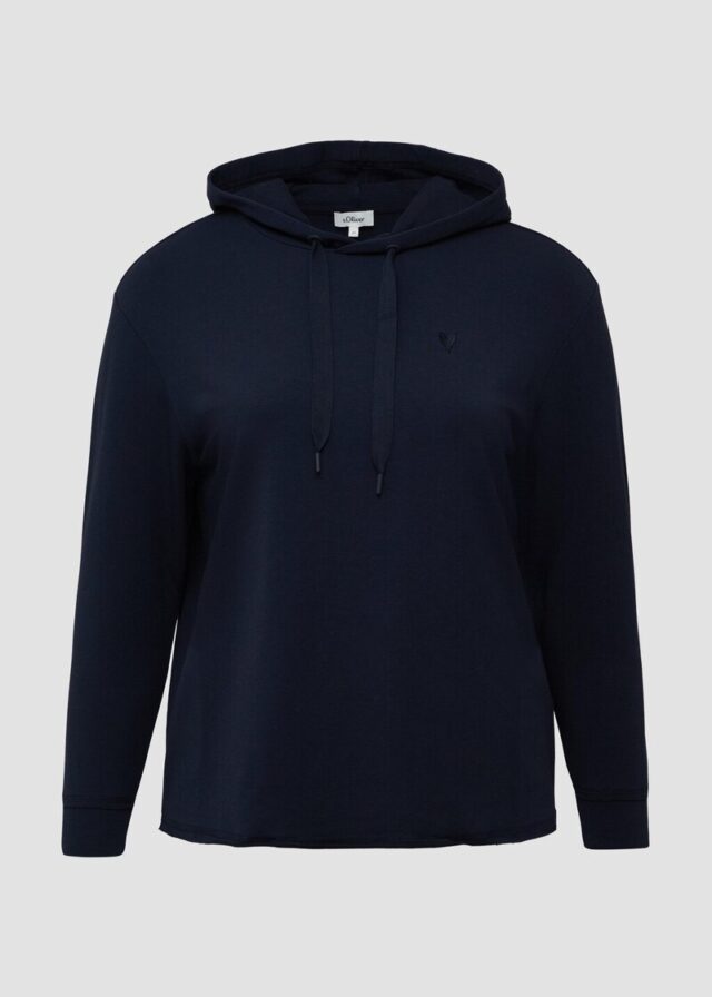 Weiches Kapuzen-Sweat mit Herz-Stickerei