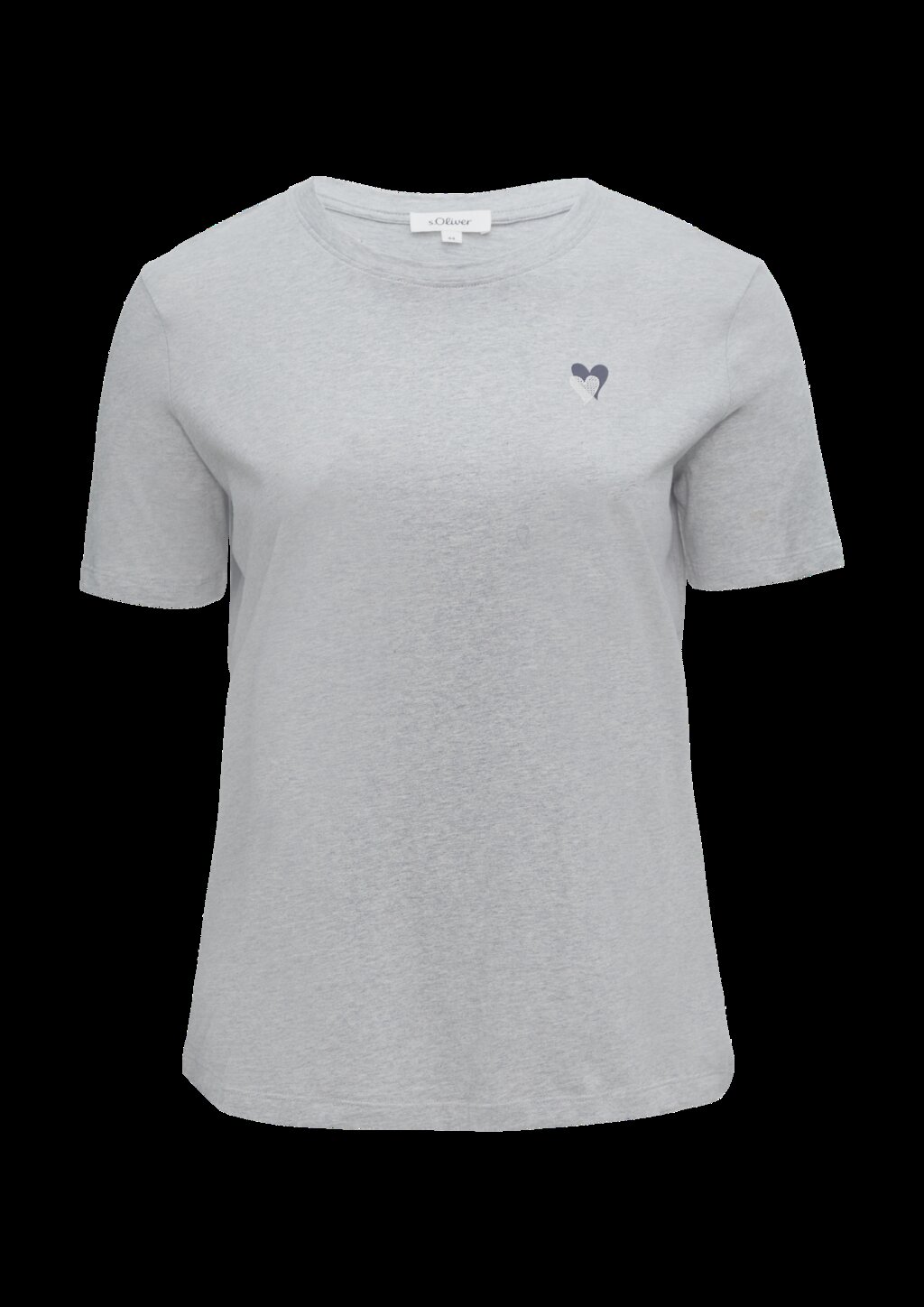 T-Shirt mit Herz-Stickerei