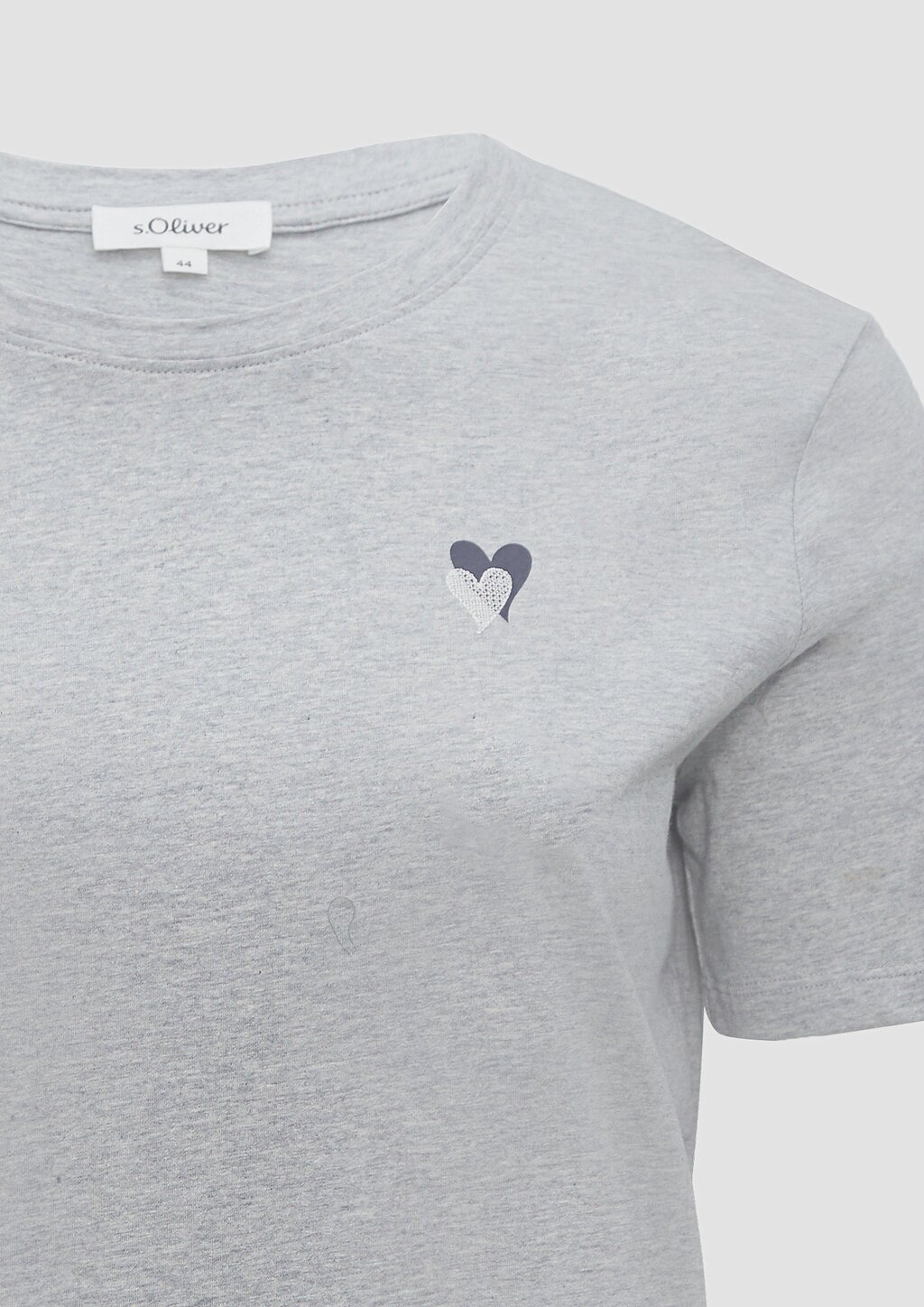 T-Shirt mit Herz-Stickerei