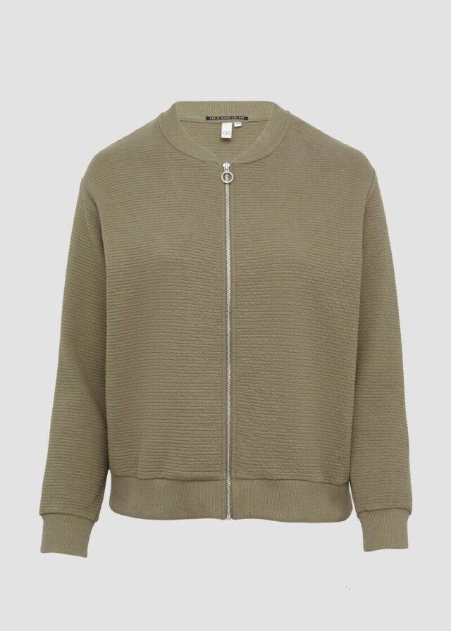 Strukturierter Sweatblouson