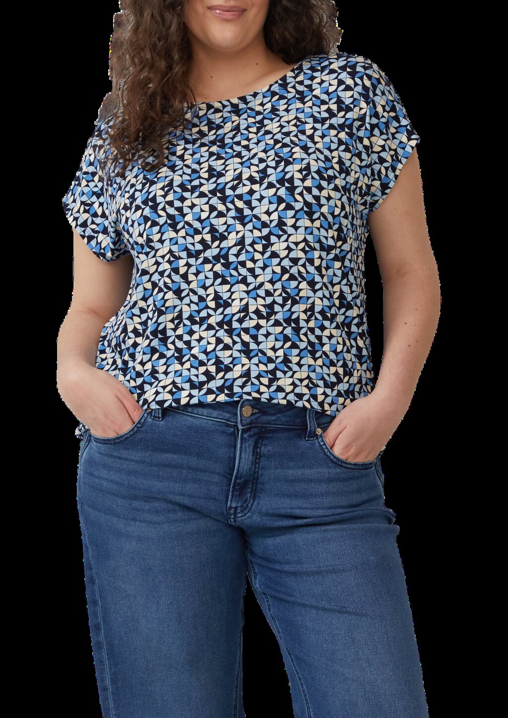 T-Shirt im Relaxed Fit mit Herz-Stickerei