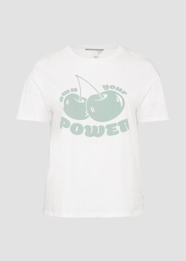 Printshirt mit überschnittener Schulter