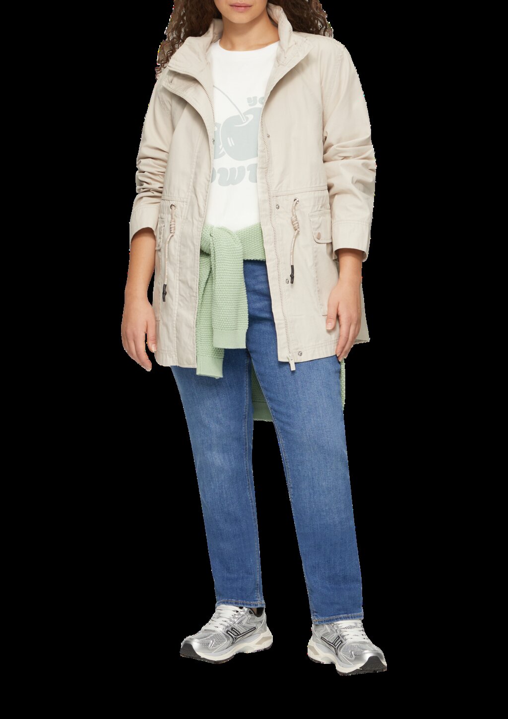 Printshirt mit überschnittener Schulter