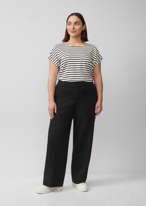 Hose aus Interlockjersey mit Wide Leg und Elastikbund